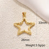Wholesale Copper Geometric Heartshaped Star Jewelry Pendant With Electroplating