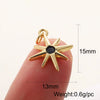Wholesale Copper Geometric Heartshaped Star Jewelry Pendant With Electroplating