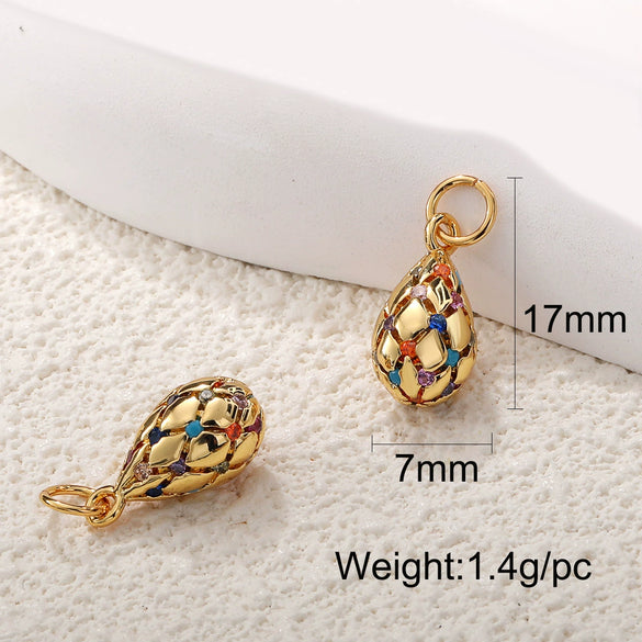Wholesale Copper Geometric Heartshaped Star Jewelry Pendant With Electroplating