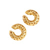 Wholesale Copper Geometric Hollow Fivepointed Star Electroplated Women's Ear Clips