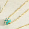 Wholesale Copper Geometric Hollow Round Eye Pendant Necklace With Electroplating And Mixed Gemstone Setting For Women