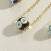 Wholesale Copper Geometric Hollow Round Eye Pendant Necklace With Electroplating And Mixed Gemstone Setting For Women