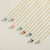 Wholesale Copper Geometric Hollow Round Eye Pendant Necklace With Electroplating And Mixed Gemstone Setting For Women