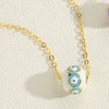 Wholesale Copper Geometric Hollow Round Eye Pendant Necklace With Electroplating And Mixed Gemstone Setting For Women