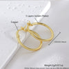 Wholesale Copper Geometric Hoop Earrings Gold Plated Simple Style