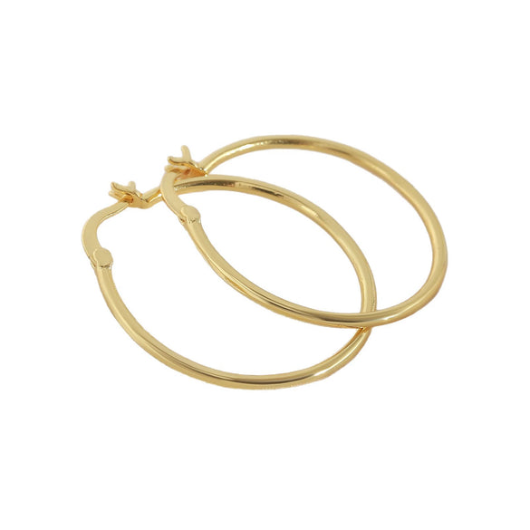 Wholesale Copper Geometric Hoop Earrings Gold Plated Simple Style