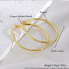 Wholesale Copper Geometric Hoop Earrings Gold Plated Simple Style