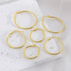 Wholesale Copper Geometric Hoop Earrings Gold Plated Simple Style