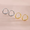 Wholesale Copper Geometric Hoop Earrings Simple Style Goldplated For Men And Women