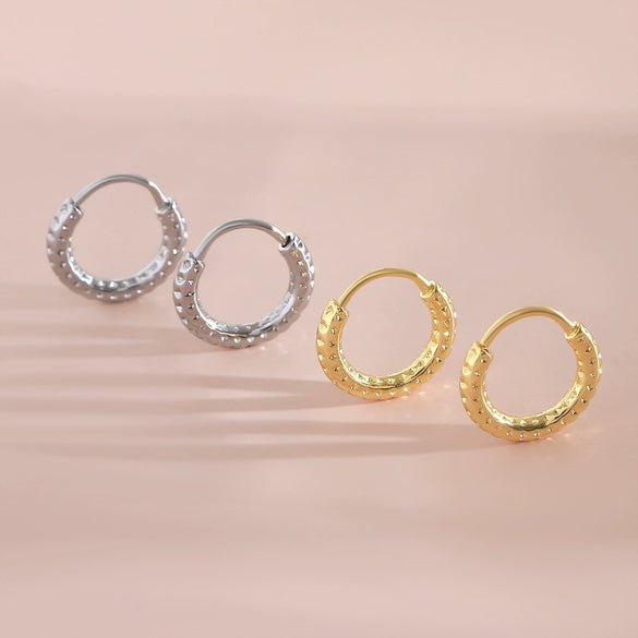 Wholesale Copper Geometric Hoop Earrings Simple Style Goldplated For Men And Women