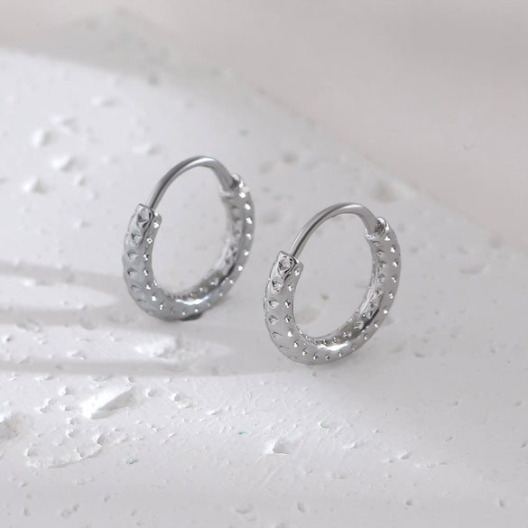 Wholesale Copper Geometric Hoop Earrings Simple Style Goldplated For Men And Women