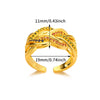 Wholesale Copper Geometric Inlaid Zircon Bead Ring For Women With Electroplating