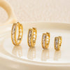 Wholesale Copper Geometric Inlaid Zircon Earrings For Women