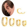 Wholesale Copper Geometric Inlaid Zircon Earrings For Women