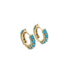 Wholesale Copper Geometric Inlaid Zircon Retro Unisex Earrings