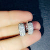 Wholesale Copper Geometric Inlaid Zircon Women's Earrings