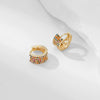 Wholesale Copper Geometric Inlaid Zircon Women's Small Square Earrings Light Luxury Simple Fashion
