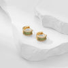 Wholesale Copper Geometric Inlaid Zircon Women's Small Square Earrings Light Luxury Simple Fashion