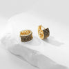 Wholesale Copper Geometric Inlaid Zircon Women's Small Square Earrings Light Luxury Simple Fashion