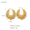 Wholesale Copper Geometric Irregular Cut Out Earrings With Electroplating Treatment