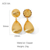 Wholesale Copper Geometric Irregular Cut Out Earrings With Electroplating Treatment