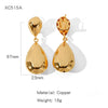 Wholesale Copper Geometric Irregular Cut Out Earrings With Electroplating Treatment