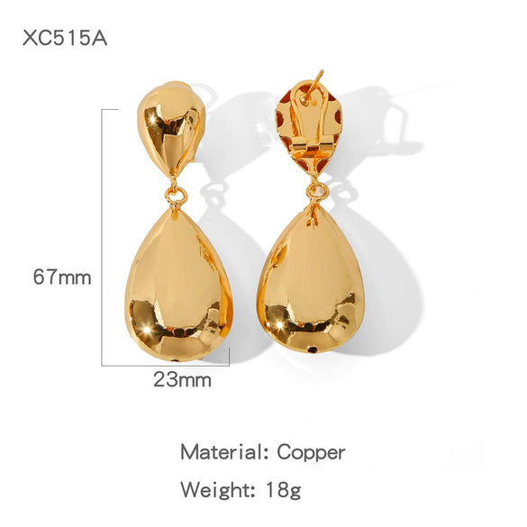 Wholesale Copper Geometric Irregular Cut Out Earrings With Electroplating Treatment