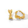 Wholesale Copper Geometric Irregular Round Electroplated Gold Earrings For Women