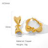 Wholesale Copper Geometric Irregular Round Electroplated Gold Earrings For Women