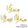 Wholesale Copper Geometric Irregular Women's Earrings Threepiece Set Retro Highend Allmatch Niche Exquisite