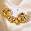 Wholesale Copper Geometric Irregular Women's Earrings Threepiece Set Retro Highend Allmatch Niche Exquisite