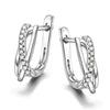 Wholesale Copper Geometric Microinlaid Zircon Earring Buckles For Women