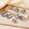 Wholesale Copper Geometric Microinlaid Zircon Earrings For Women