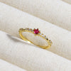 Wholesale Copper Geometric Micropaved Light Luxury Emerald Inlaid Ring For Women