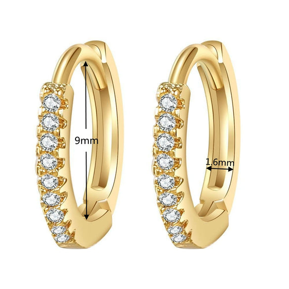 Wholesale Copper Geometric Micropaved Zircon Earrings For Women