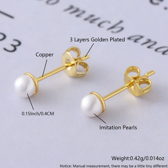 Wholesale Copper Geometric Minimalist Electroplated Women's Earrings