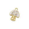 Wholesale Copper Geometric Oil Dripping Mushroom Pendant Jewelry For Women