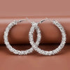 Wholesale Copper Geometric Particle Hoop Earrings For Women Electroplated Chic Style Jewelry