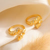 Wholesale Copper Geometric Personality Shaped Electroplated Ring