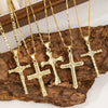 Wholesale Copper Geometric Retro Cross Pendant Necklace 18K Gold Plated Hip Hop Style