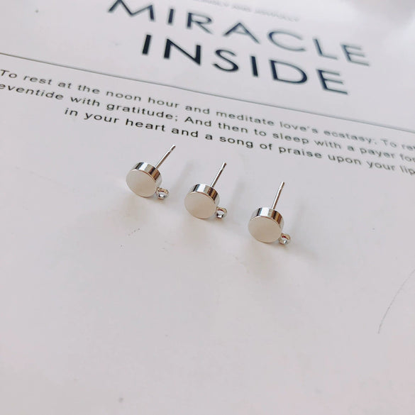 Wholesale Copper Geometric Round Earrings Accessories With Hanging Electroplating Elements
