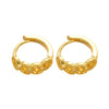Wholesale Copper Geometric Round Earrings 18K Real Gold Electroplated Retro Exquisite Feminine Light Luxury
