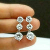 Wholesale Copper Geometric Round Zircon Women's Earrings