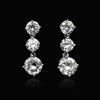 Wholesale Copper Geometric Round Zircon Women's Earrings