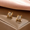Wholesale Copper Geometric Square Earrings For Women With Electroplating Processing