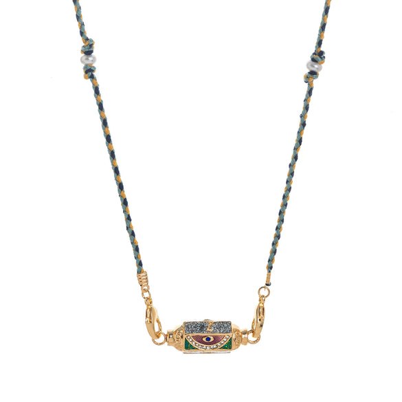 Wholesale Copper Geometric Star Eye Pendant Necklace Gold Plated For Men Boyfriend Style