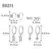 Wholesale Copper Geometric Style Electroplated Earrings 925 Silver Ear Buckle Light Luxury Jewelry