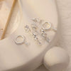 Wholesale Copper Geometric Style Electroplated Earrings 925 Silver Ear Buckle Light Luxury Jewelry