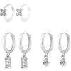 Wholesale Copper Geometric Style Electroplated Earrings 925 Silver Ear Buckle Light Luxury Jewelry