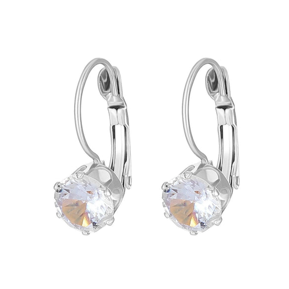 Wholesale Copper Geometric Style Electroplated Microinlaid Zircon Windmill Earrings For Women
